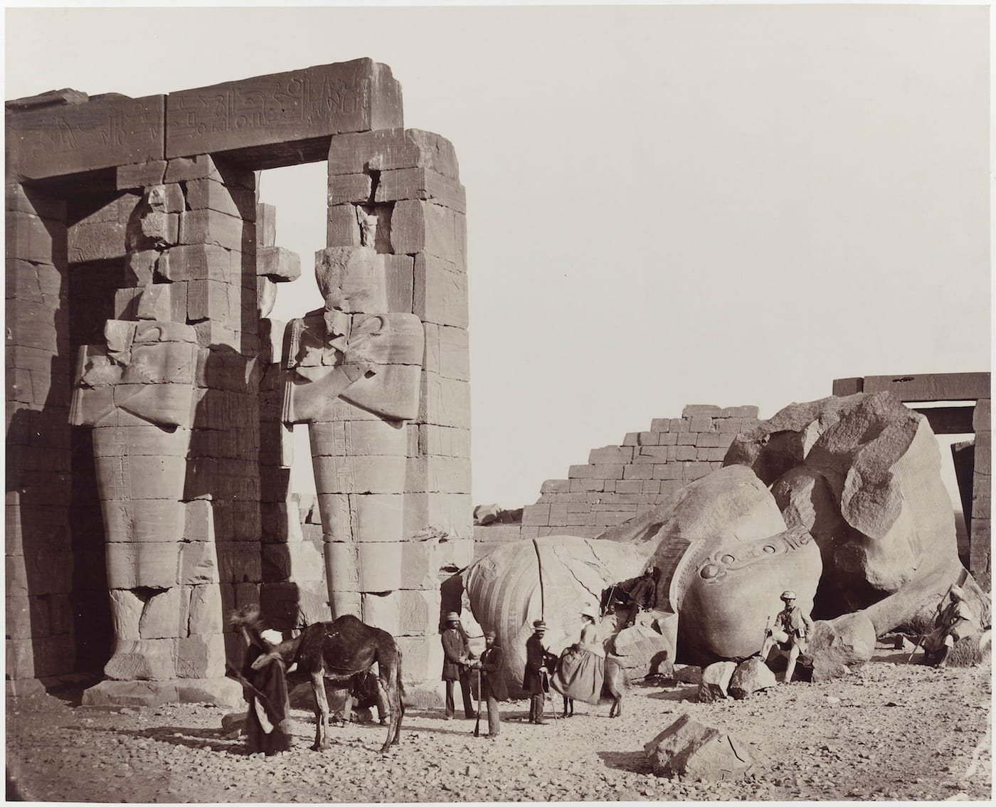 Francis Frith, "The Ramesseum of El-Kurneh, Thebes-First View (Fallen Colossus of
Rameses)" (1857), albumen print (© Museum of Fine Arts, Boston)