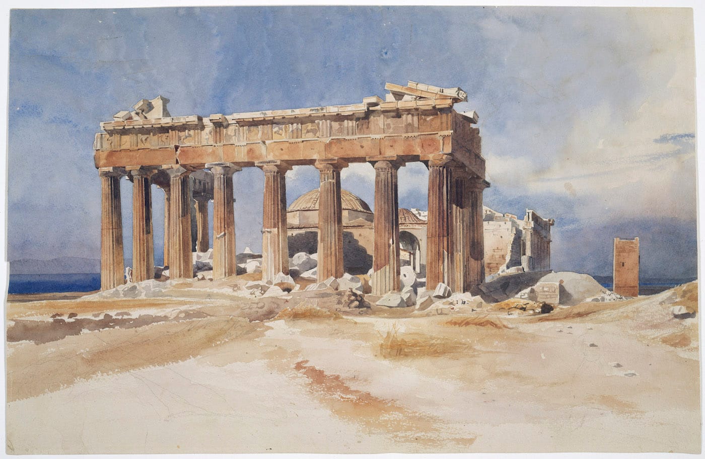 Charles Gleyre , "The Parthenon, Athens" (1834), watercolor (© Museum of Fine Arts, Boston)