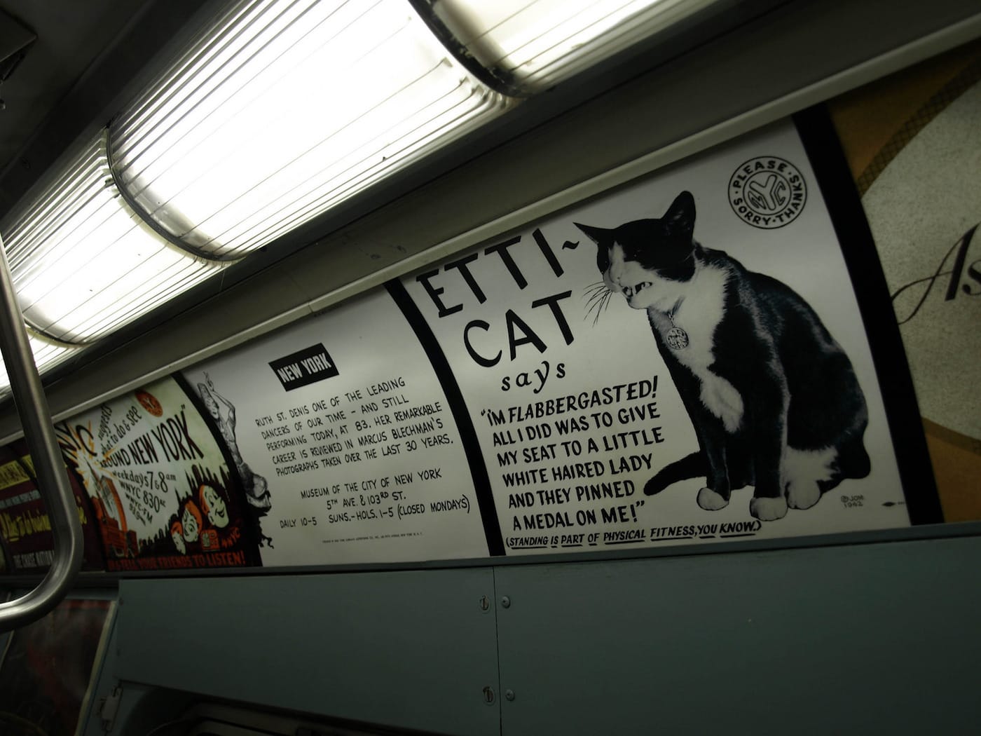 Etti-Cat poster at the New York Transit Museum