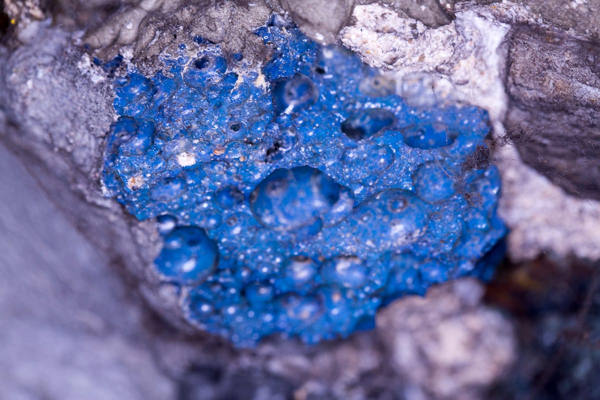 Popes Grotto, Blue Mineral