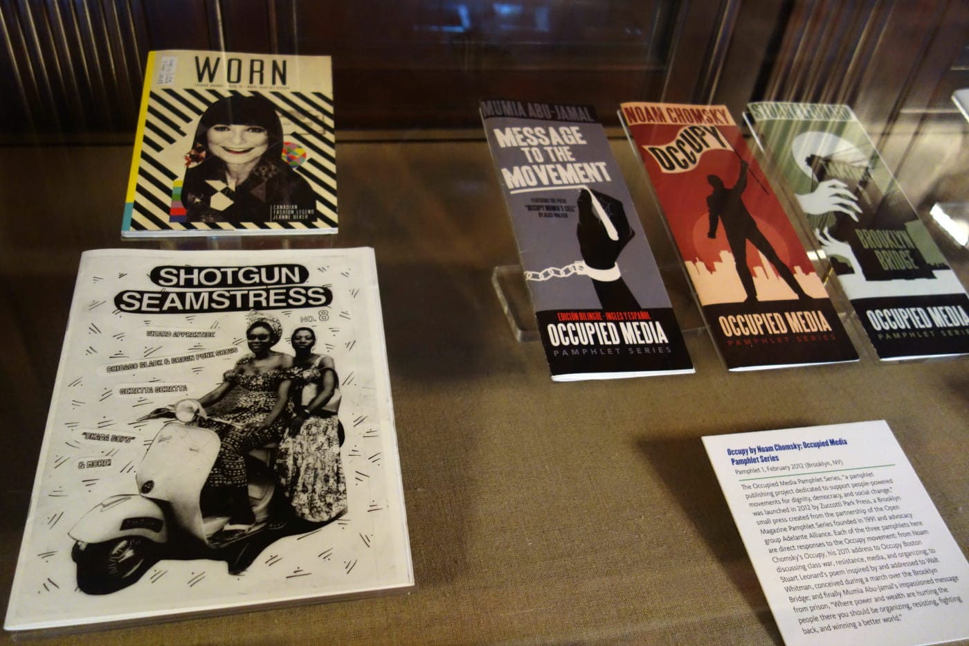 Installation view of 'Protests in Print' at the New York Public Library (photo by the author for Hyperallergic)