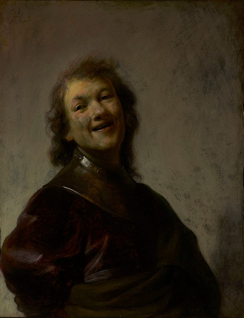 Rembrandt, "Rembrandt Laughing' (1652) (image via Wikipedia)