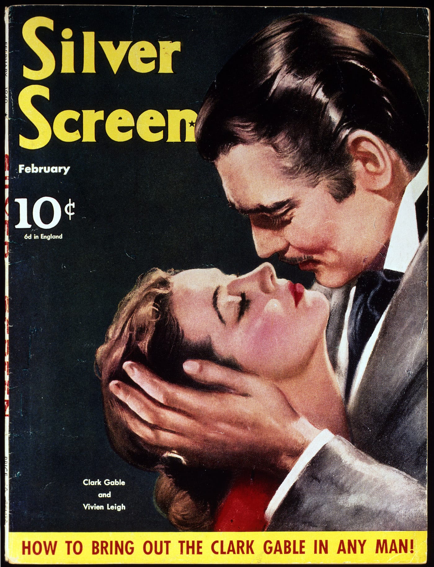 Clark Gable and Vivien Leigh on the cover of Silver Screen for Gone With the Wind (1939). Courtesy of the A.M.P.A.S.