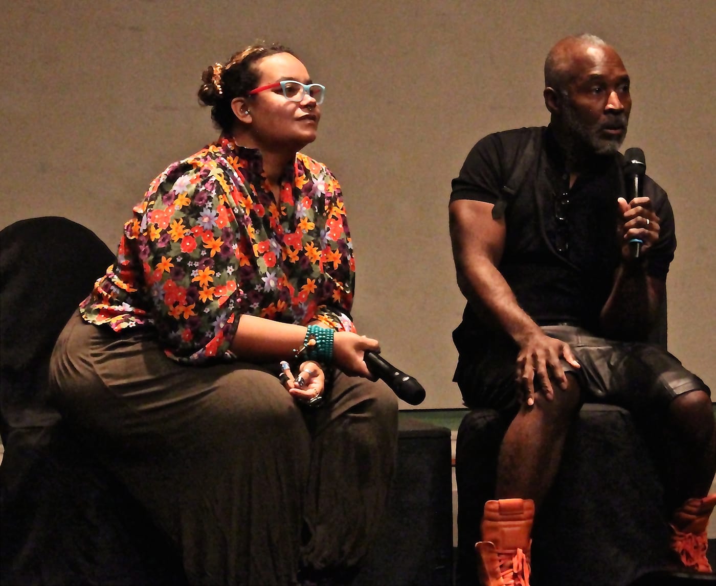 adrienne maree brown (left) and Nick Cave in coversation.