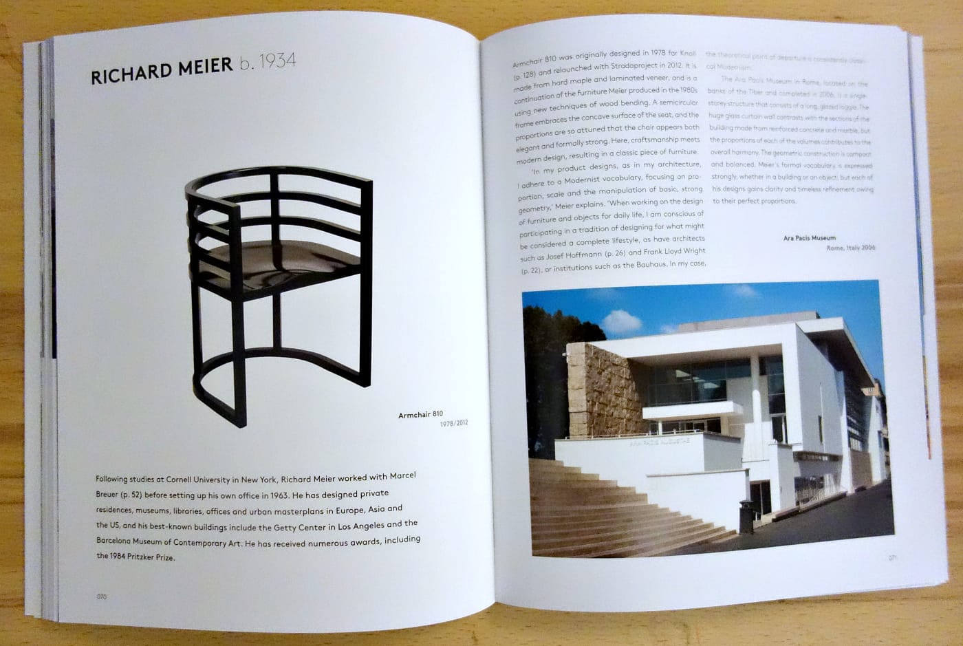 Pages from 'Chairs by Architects' (photo of the book for Hyperallergic)