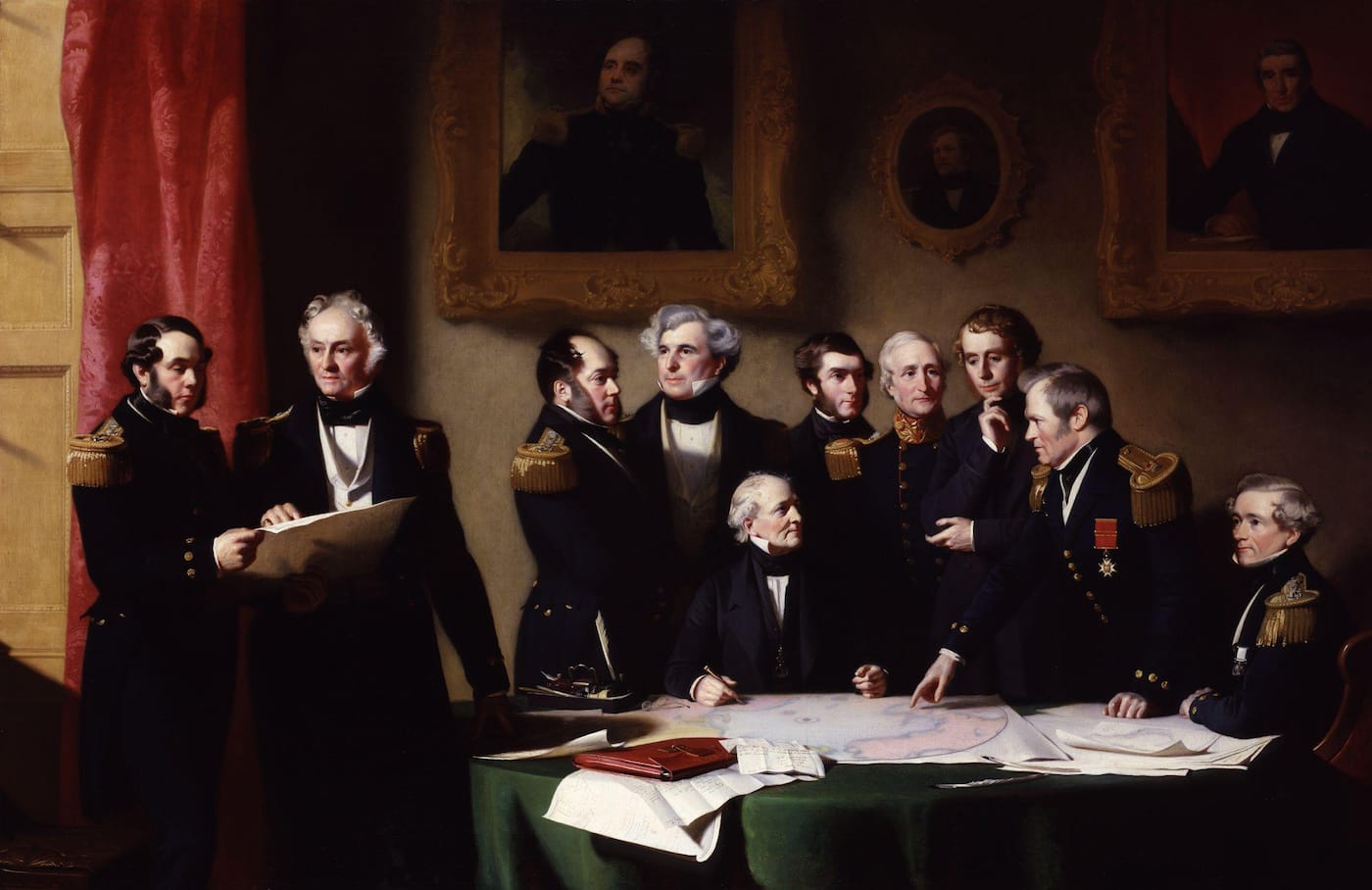 Stephen Pearce, "The Arctic Council planning a search for Sir John Franklin" (1851) (via National Portrait Gallery/Wikimedia)