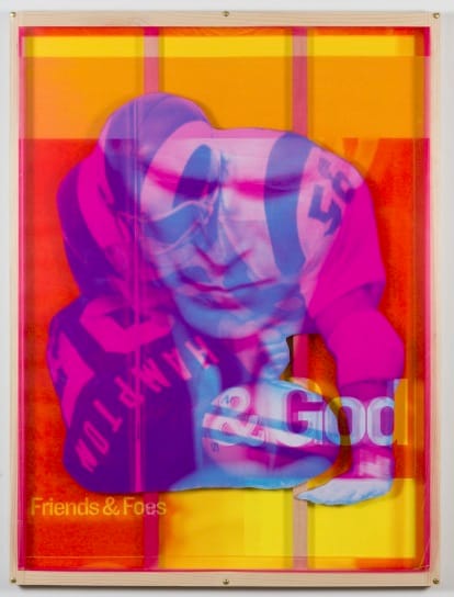 Julie Henson, "Under the Headhunters" (2016), Inkjet print, wood, transparency, 44 x 58.5 inches (via bbqla.net)