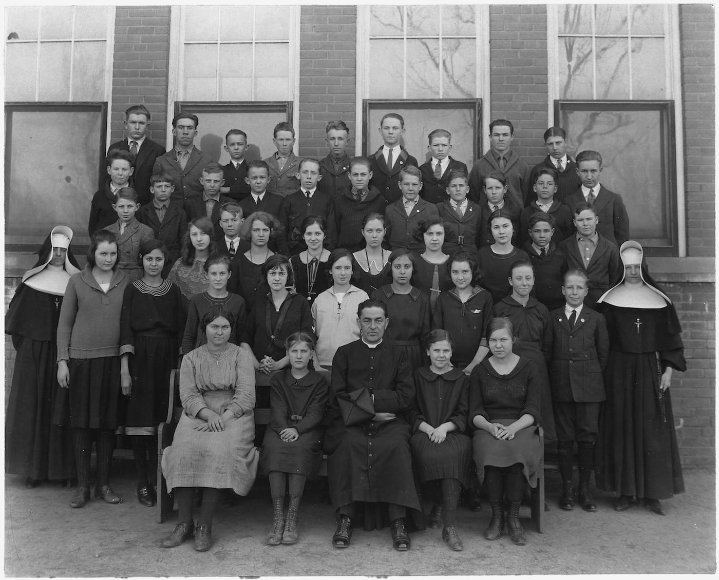 Photograph from the Cheyenne and Arapaho Agency's Catholic School (1920-33) (via Bureau of Indian Affairs. Concho Agency/National Archives and Records Administration)