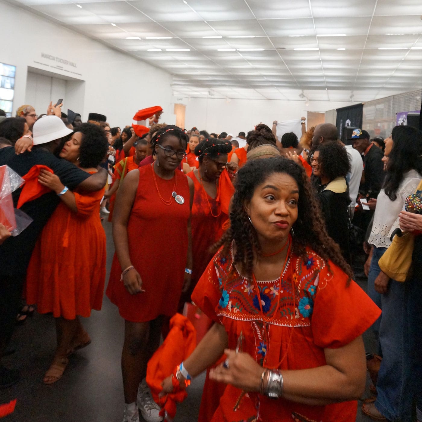 Closing processional for Black lives, Black Women Artists for Black Lives Matter at the New Museum (photo by the author for Hyperallergic)