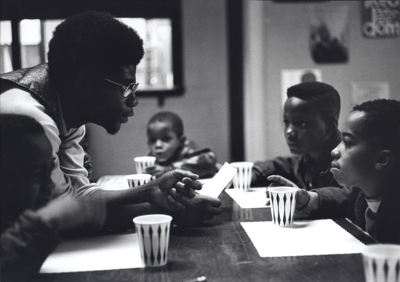 Stephen Shames, "Free Breakfast Program, Chicago, Illinois, 1970" (2016) Gelatin silver print 12 1/2 x 19 in Signed by photographer verso(all photographs courtesy Steven Kasher gallery, New York)