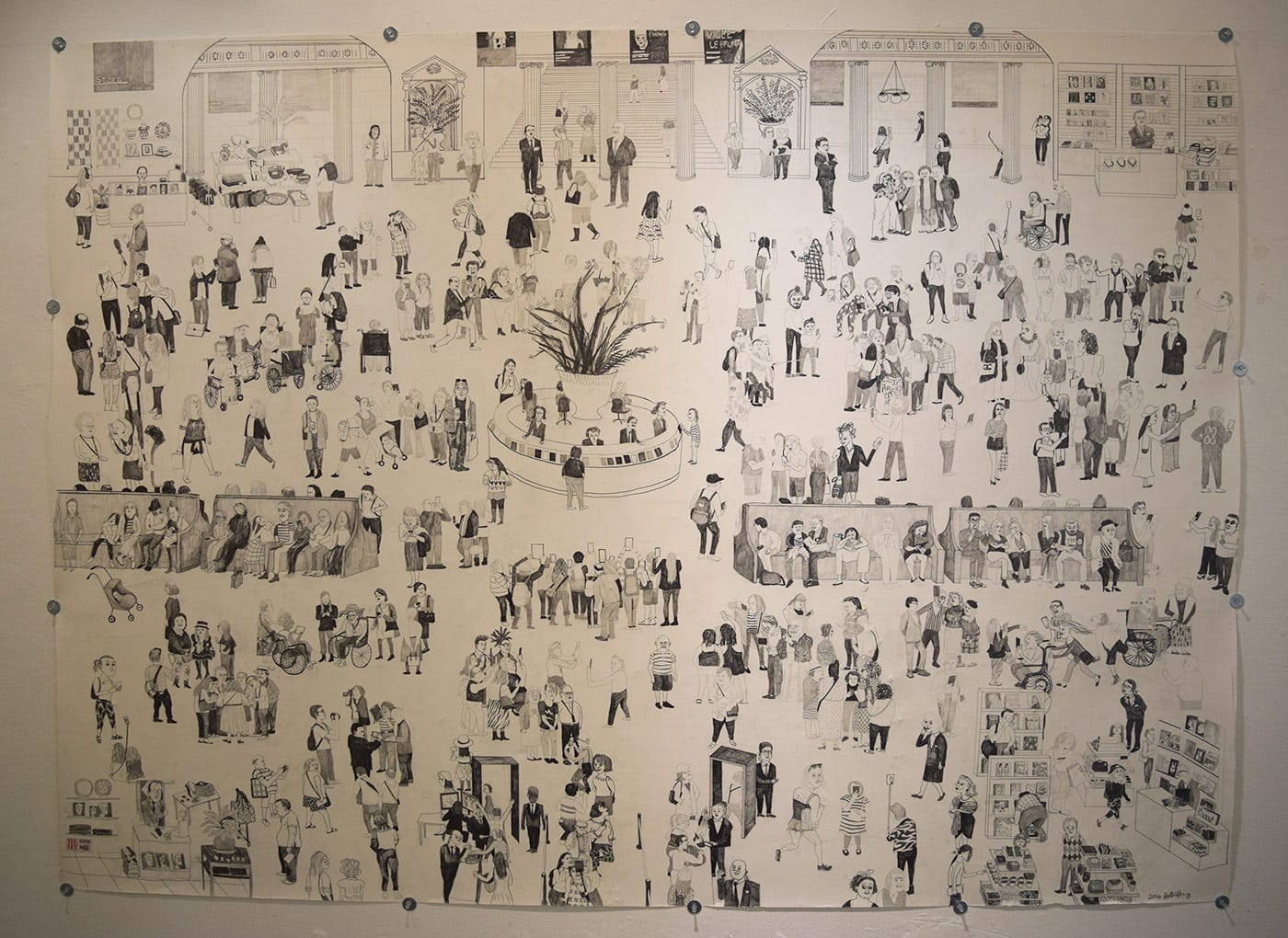 Hai-Hsin Huang, "The MET #2" (2016) (all photos by the author for Hyperallergic) (click to enlarge)