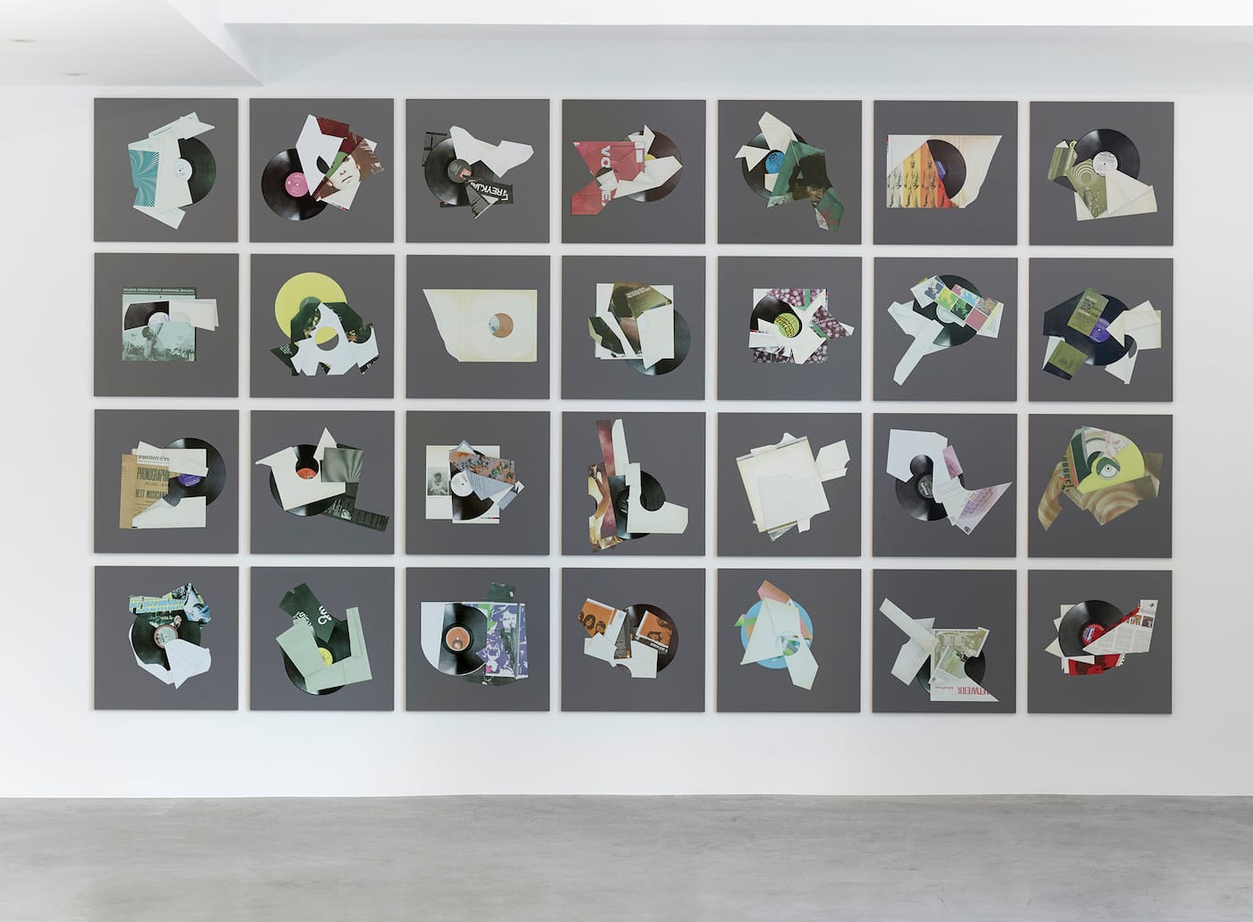 Also on view in 'Direct Drive': Kelley Walker, "Pioneer PL-518 12 Inch Series I Hate Capitalism" (2015) (Van Tuyckom-Taets Collection)