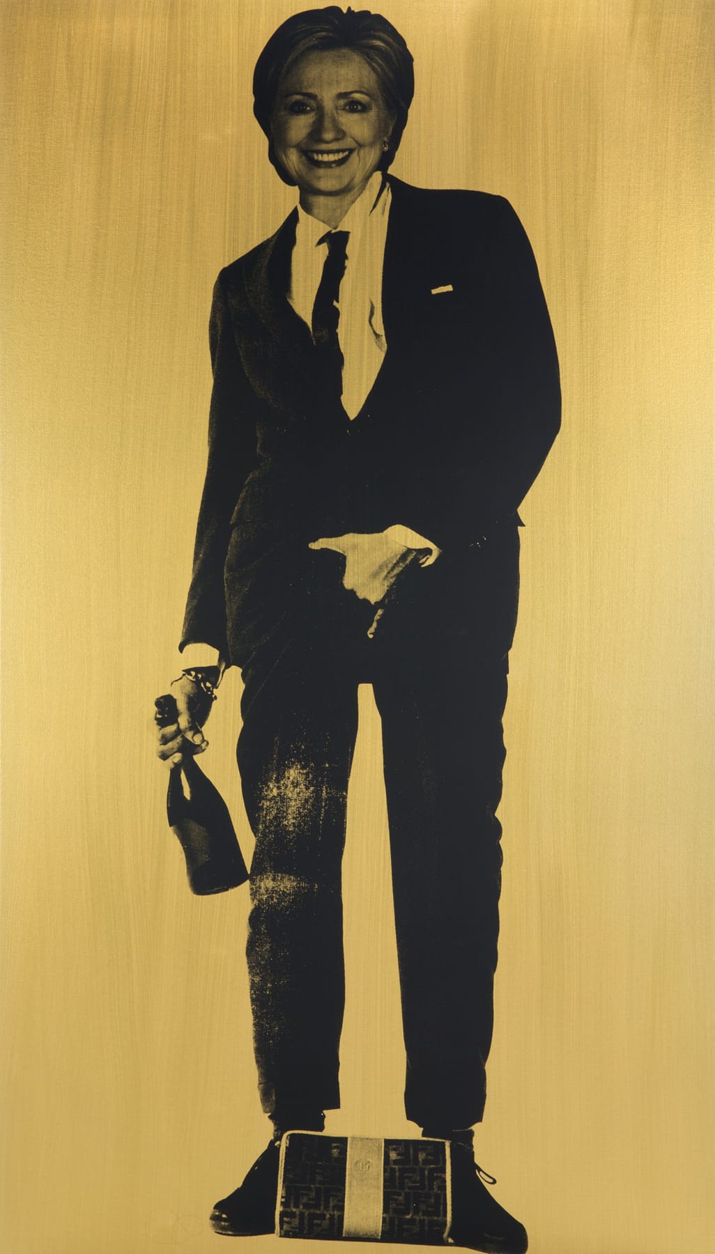 Knowledge Bennett, "Cojones Hillary Clinton, Gold" (2015)