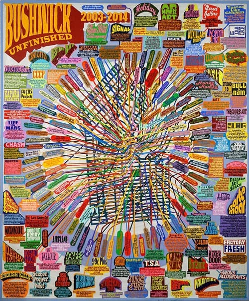 Loren Munk’s "Bushwick Map" (2015) (image via artsinbushwick.org)