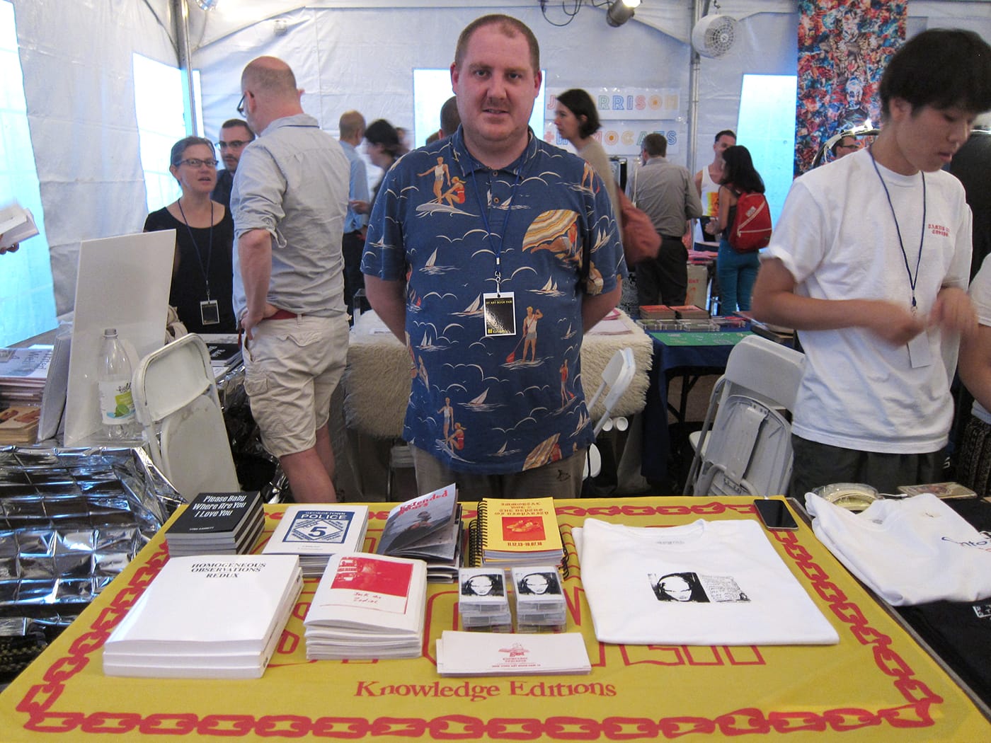 Knowledge Editions's booth in the zine tent