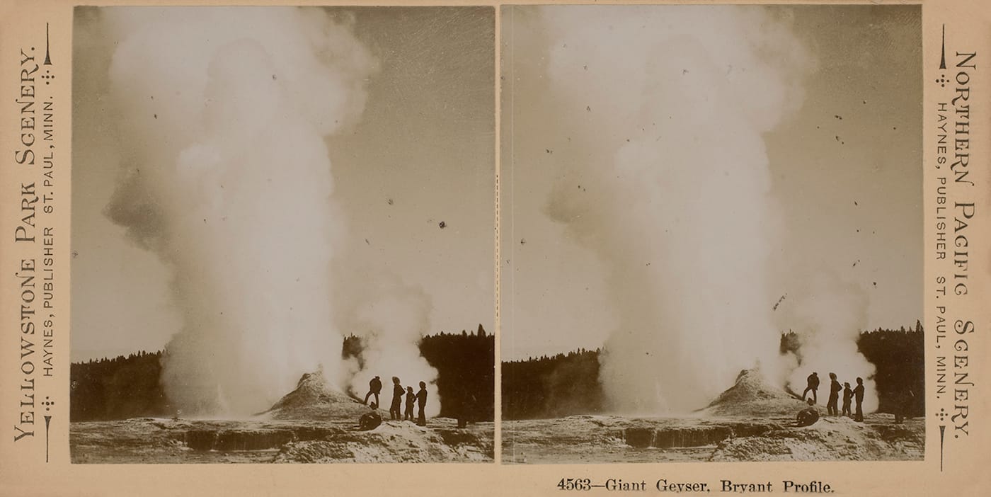Frank Jay Haynes, "Giant Geyser, Bryant Profile" (1900), stereograph (courtesy George Eastman Museum)