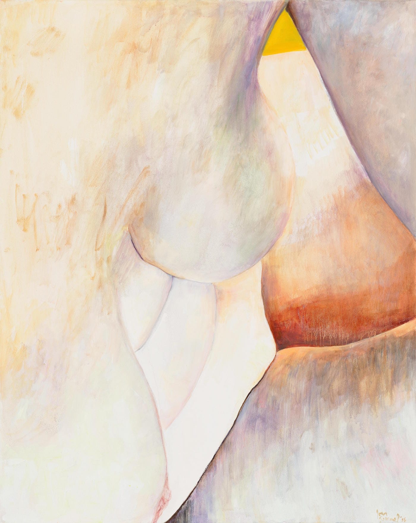 Joan Semmel, "Intimate Spaces" (2016), oil on canvas, 60 x 48 in (courtesy Alexander Gray Associates, New York; © Joan Semmel/Artists Rights Society [ARS], New York)