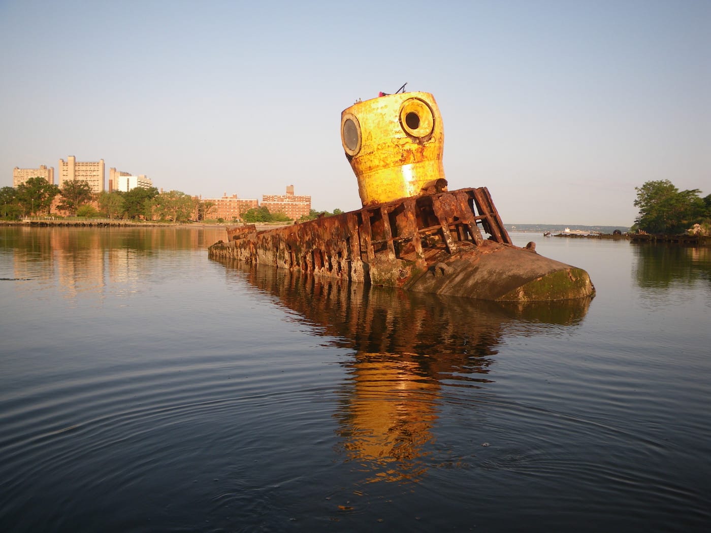  Marie Lorenz, "Yellow Submarine, Coney Island Creek from The Tide and Current Taxi" (2005 – present), digital photograph (courtesy of the artist)