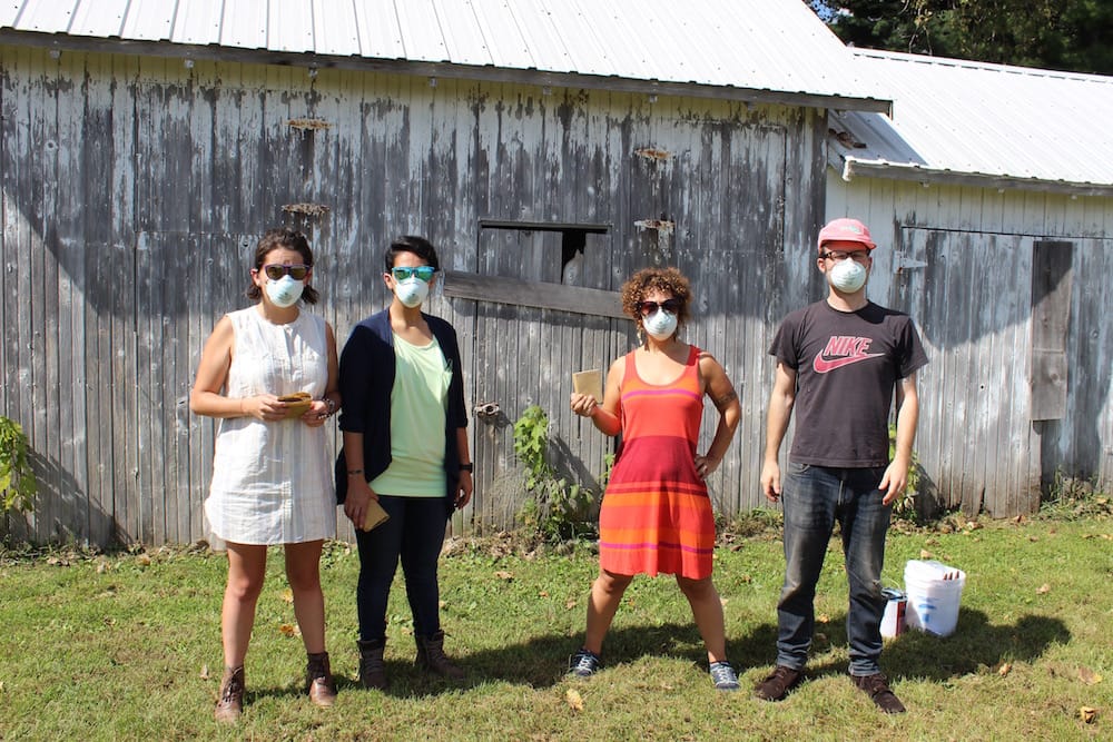 Participants of Ayanah Moor’s manual (photo by the author for Hyperallergic)