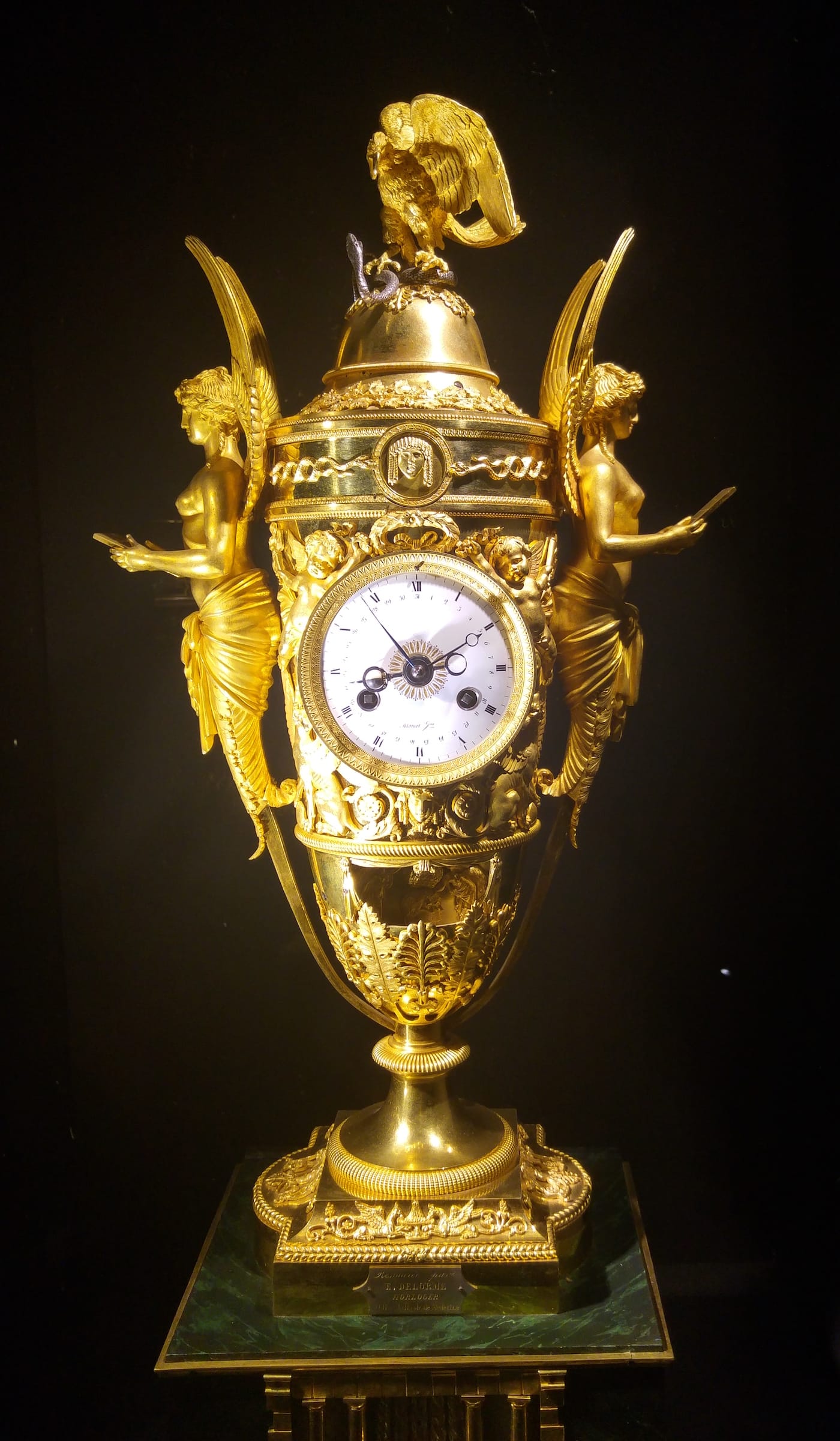 Napoleon Clock, table clock with organ, movement, and automata, Louis Moinet le jeune, France (ca 1805)
