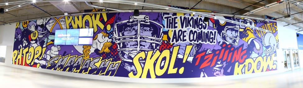 Mural by Greg Gossel at US Bank Stadium (click to enlarge)