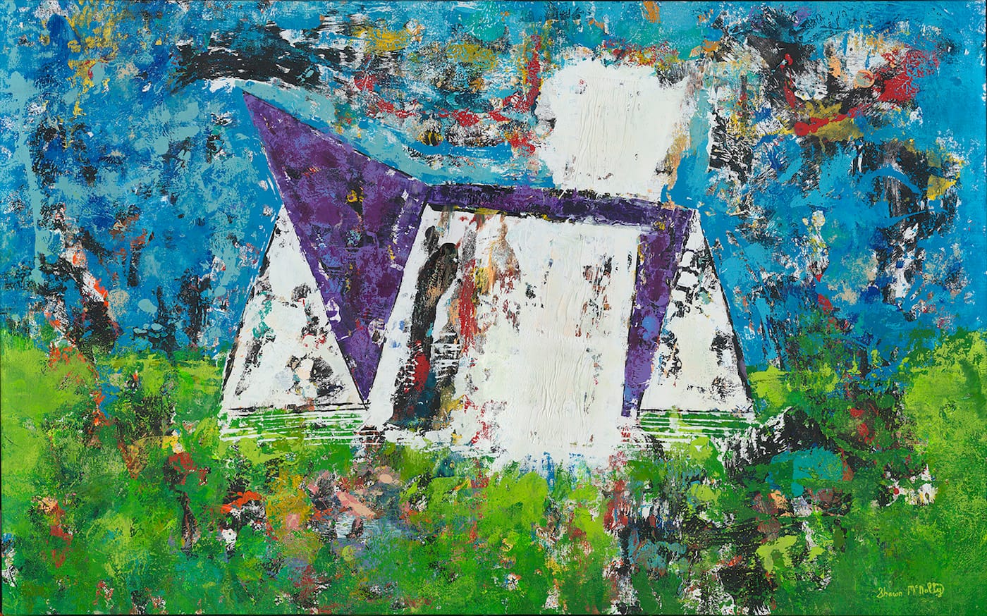 Shawn McNulty painting of US Bank Stadium (click to enlarge)