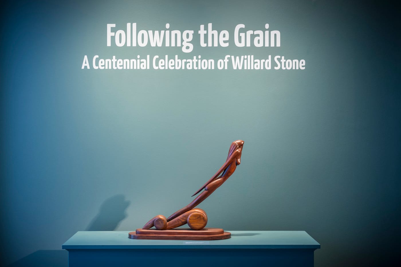 Installation view of 'Following the Grain: A Centennial Celebration of Willard Stone' (photo by Erik Campos, courtesy Gilcrease Museum)