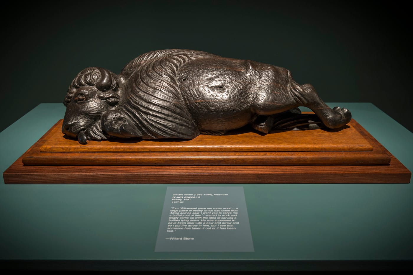 Installation view of 'Following the Grain: A Centennial Celebration of Willard Stone' (photo by Erik Campos, courtesy Gilcrease Museum)