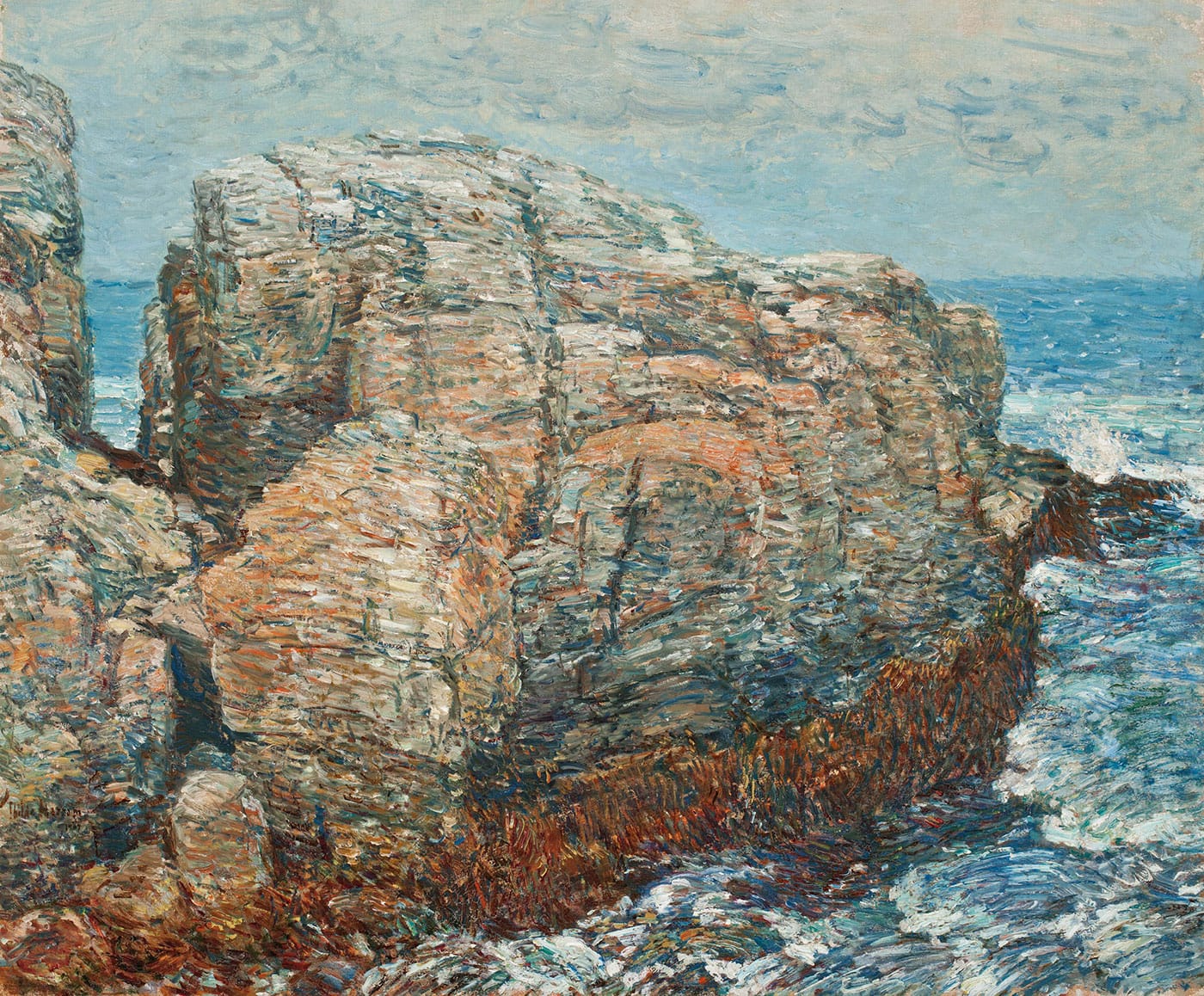 Childe Hassam, “Slyph’s Rock, Appledore” (1907), oil on canvas. Worcester Art Museum, Worcester, Mass, gift of Charlotte E.W. Buffington in memory of her husband (photo by Frank E. Graham, © Worcester Art Museum)