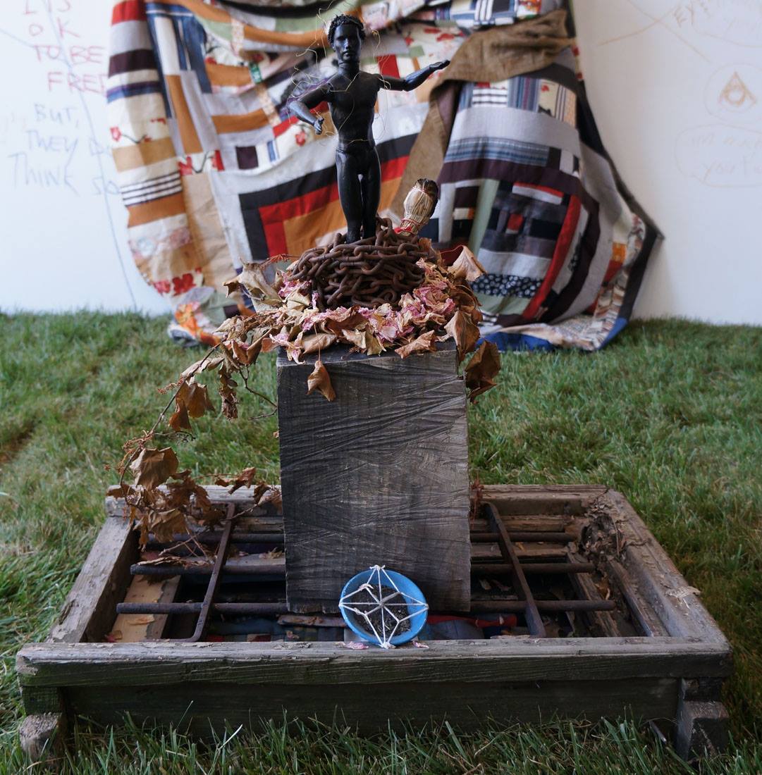 Installation view of <em/>Basil Kincaid / Audrey Simes: R3clamation : Inward Quest at Hoffman LaChance Contemporary