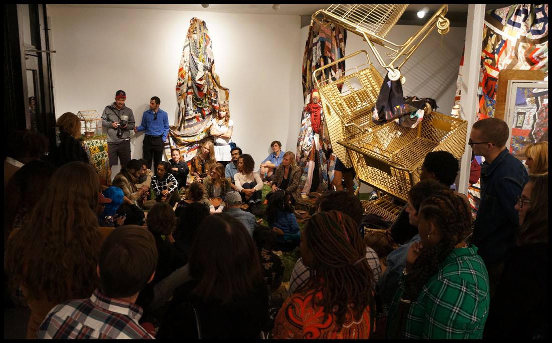 Installation view of <em/>Basil Kincaid / Audrey Simes: R3clamation : Inward Quest at Hoffman LaChance Contemporary (all photos courtesy Hoffman LaChance Contemporary unless indicated otherwise)