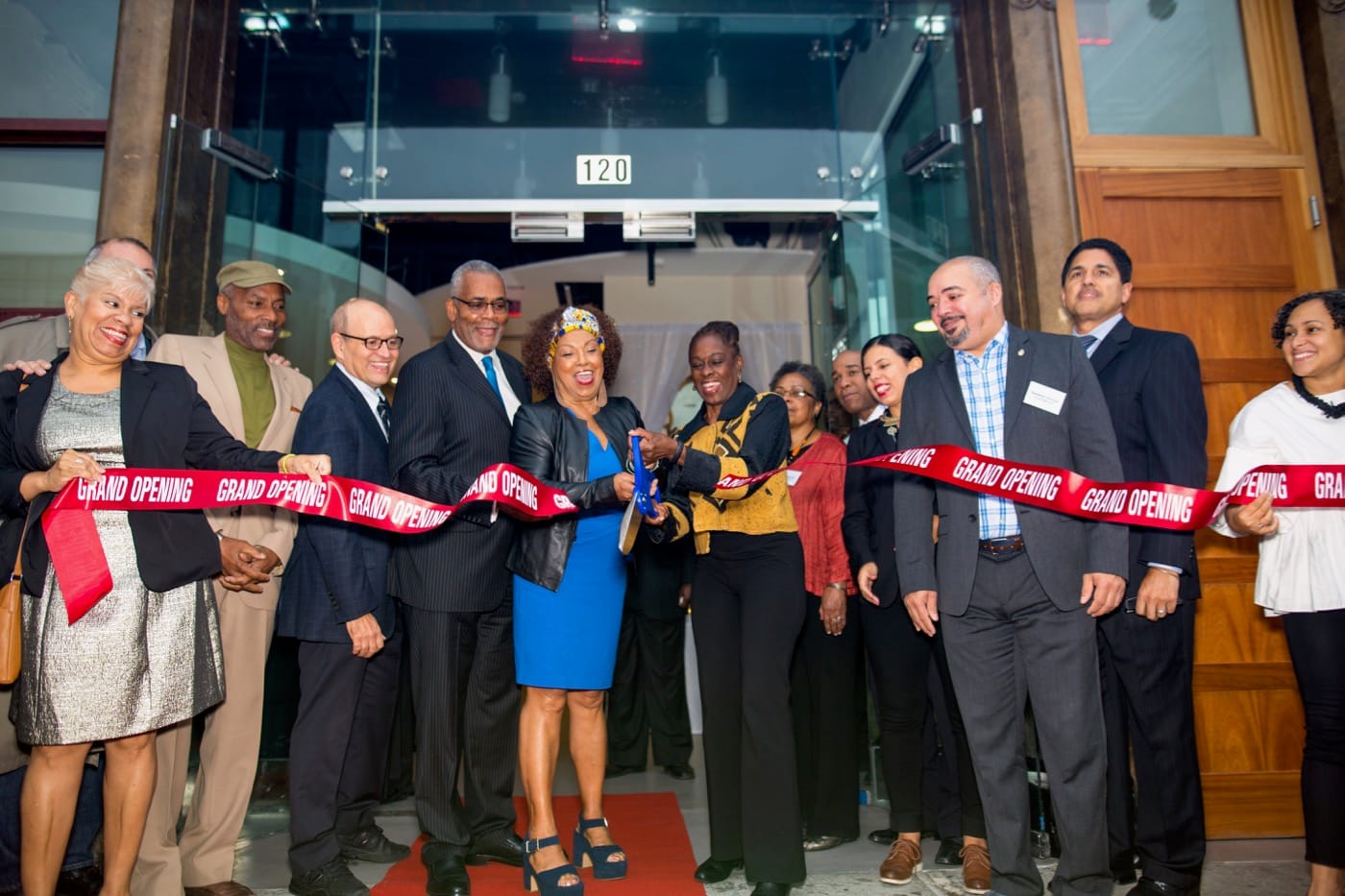 The ribbon cutting ceremony at the opening of CCCADI's new home on 125th Street (photograph by Rex Desrosiers, courtesy of CCCADI)