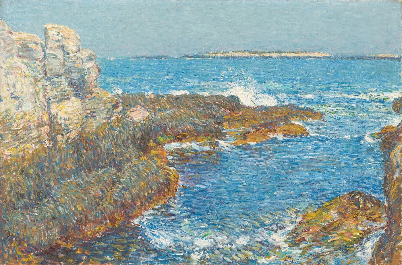 Childe Hassam. “Isles of Shoals” (1907), oil on canvas, North Carolina Museum of Art, Raleigh, promised gift of Ann and Jim Goodnight