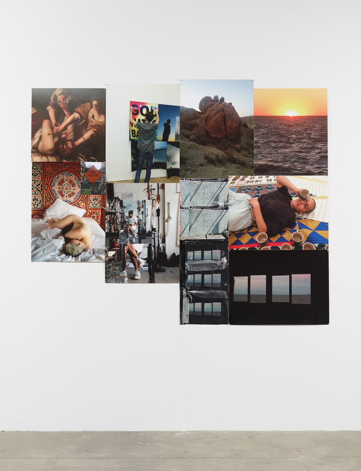 A.L. Steiner, "30 Days of Mo:)rning" (2016), color pigment prints and photocopies, 78 x 94 1/2 in