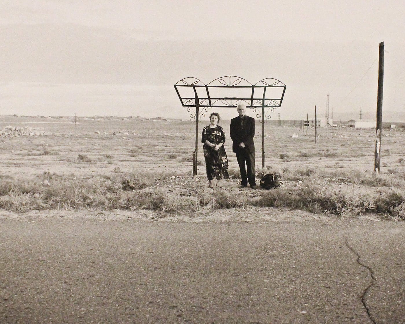 Ursula Schulz-Dornburg, Hoktemberjan, Armavir, 2001, part of a series documenting bus stops in Armenia, part of After Industry at the Weston Gallery.