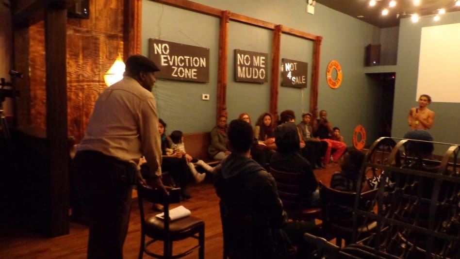 The performance series 'Testourmonials of a GentrifiNation' at the new Starr Bar (photo by Erika Sequeira)