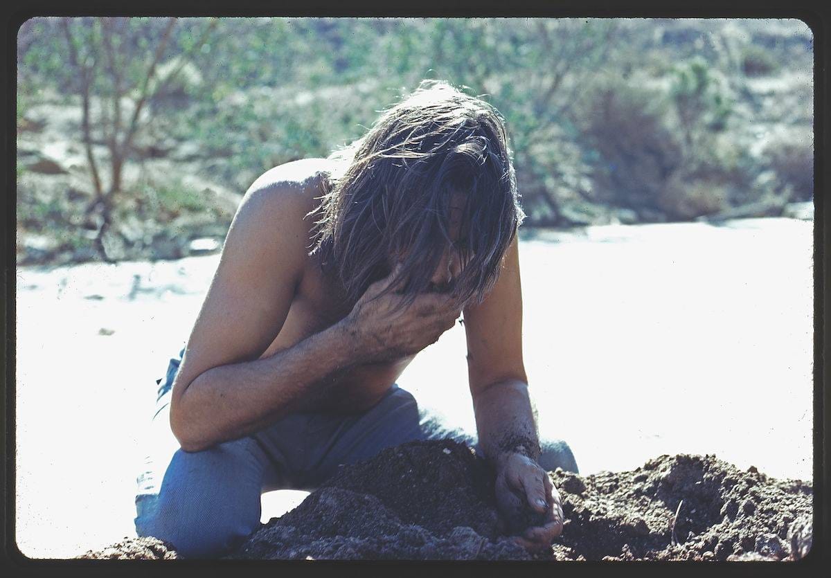 Helen and Newton Harrison, "Making Earth" (1970), Photo-documentation of performance (via facebook)