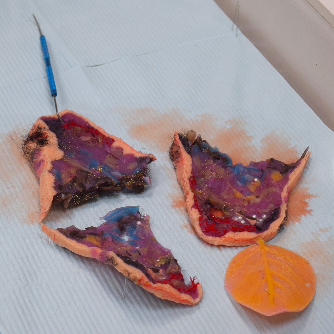 Doreen Garner, "Flora: Viscera" (2016, detail), silicone and mixed media, dimensions variable