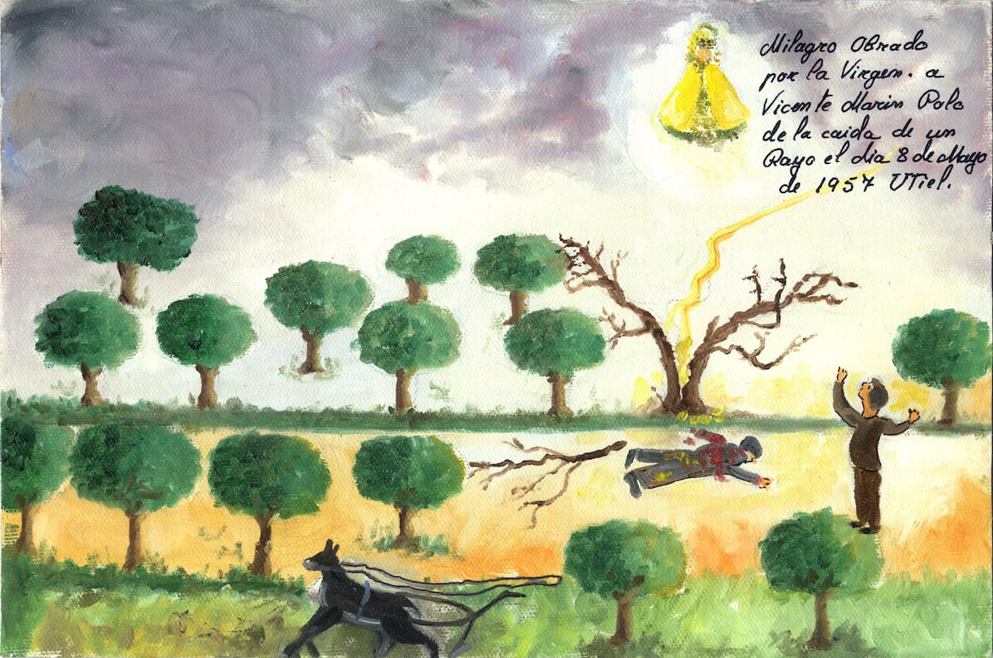 Ex voto for a lighting strike (photo by Andrés Marín Jarque, via Museu Valencià d'Etnologia/Wikimedia)