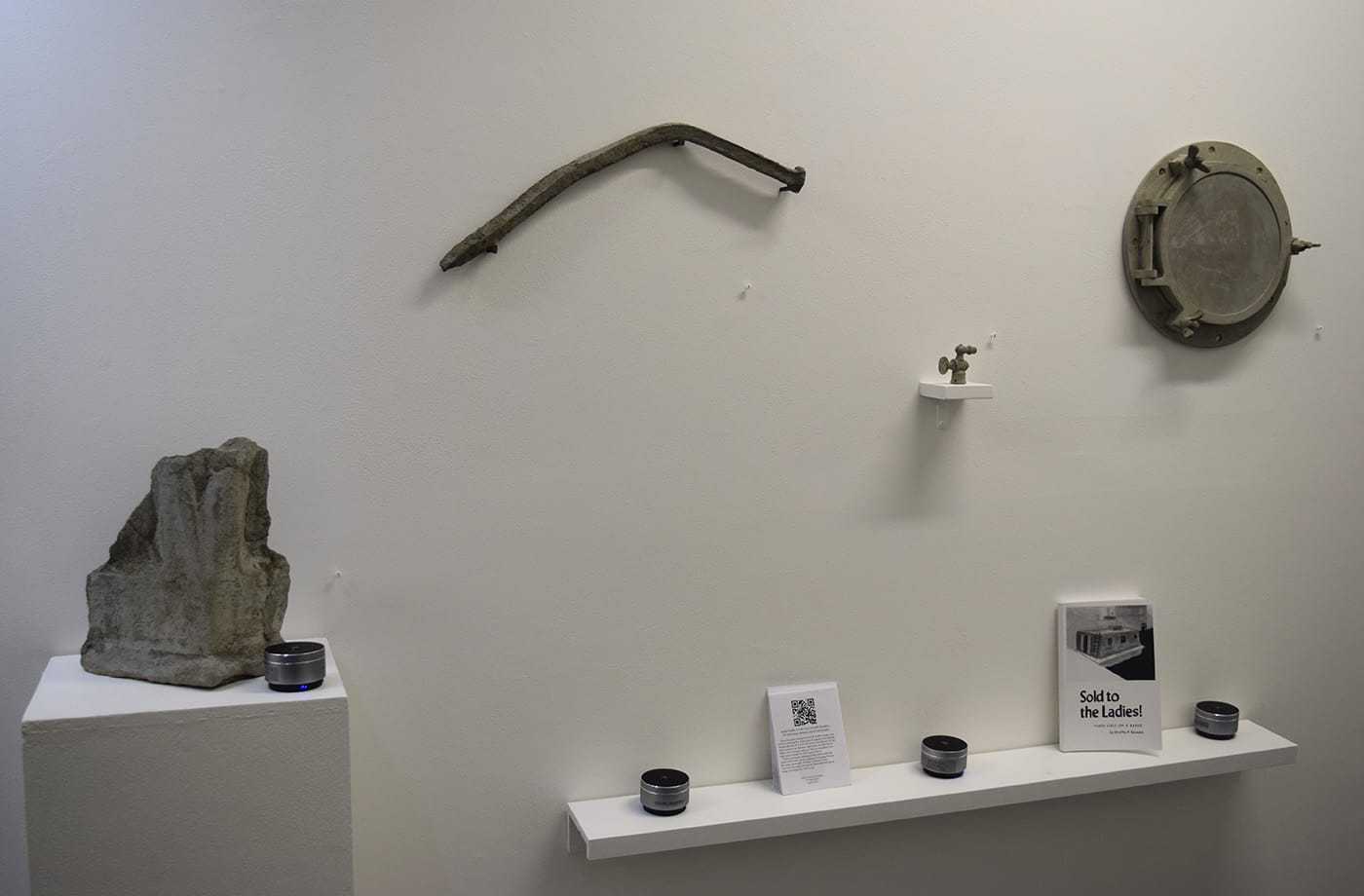 Installation view of works by Christina Kelly and Amy Sohn in 'Falling In' at Trestle Projects