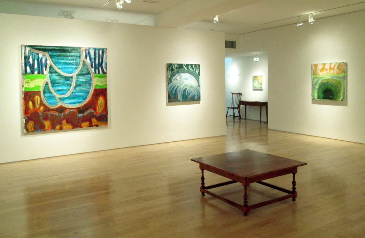 Installation view, Gregory Amenoff: New Paintings at Alexandre Gallery (photo by the author for Hyperallergic)