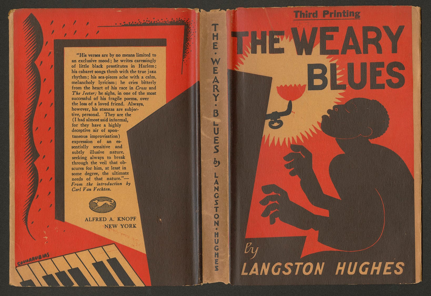 Langston Hughes (American, 1902 – 1967) Dust Jacket: Miguel Covarrubias (Mexican, 1904 – 1957) The Weary Blues, 1926 Book and dust jacket Published by Alfred A. Knopf Courtesy of Stuart A. Rose Manuscript, Archives, and Rare Book Library at Emory University
