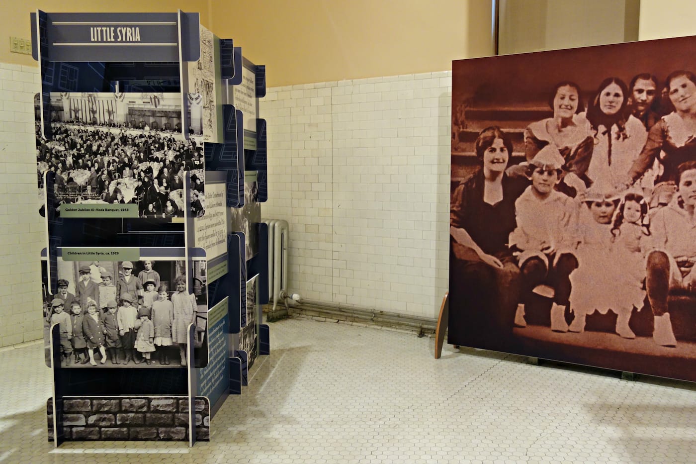 Installation view of 'Little Syria' in the Ellis Island Museum of Immigration