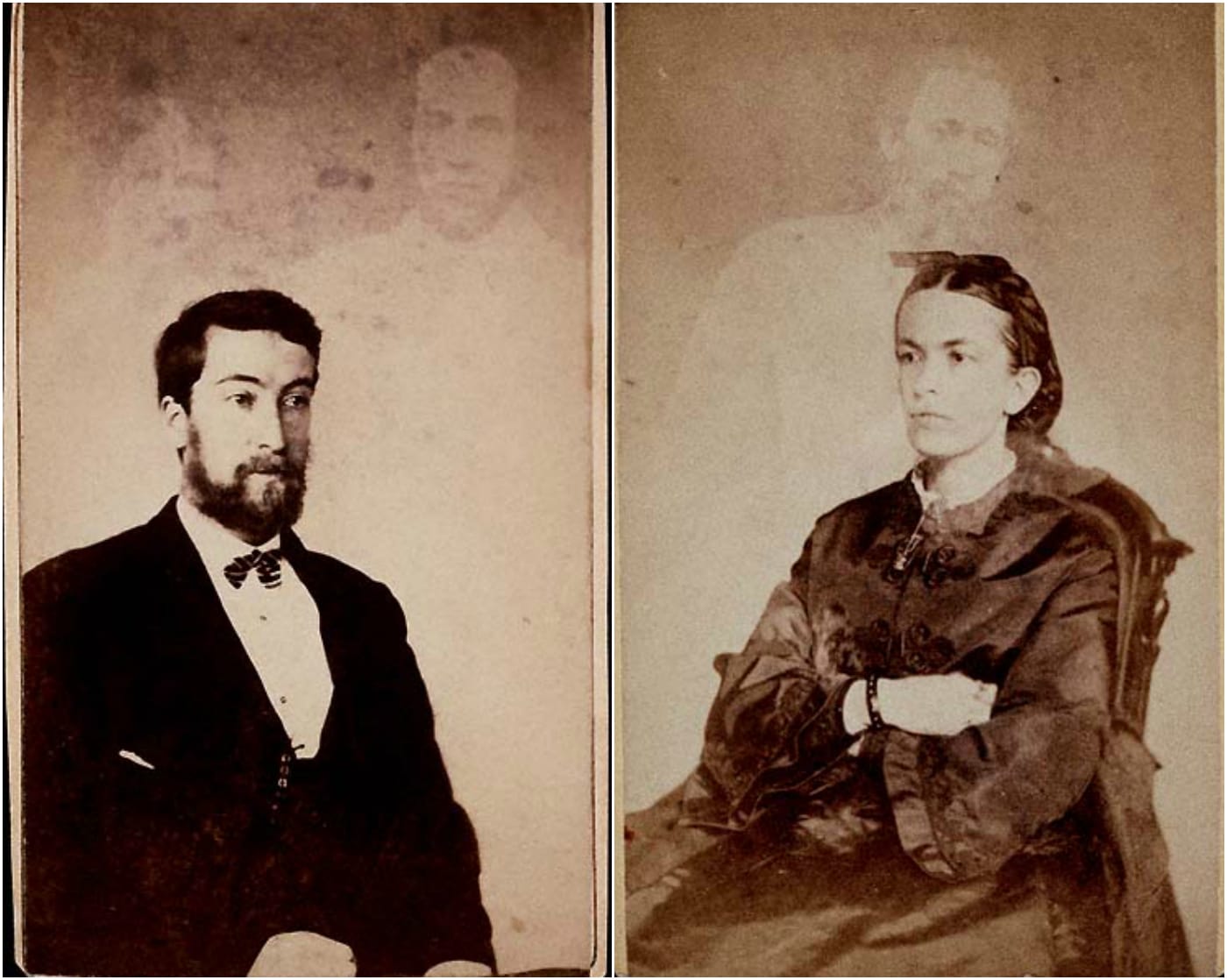 Spirit photographs by William H Mumler