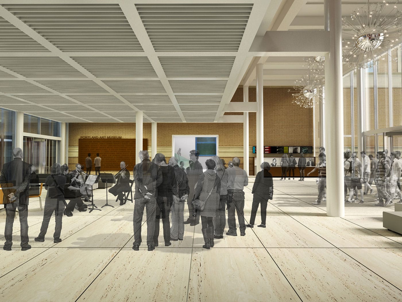View of the community commons in the new Rothko Pavilion (image courtesy Vinci Hamp Architects)