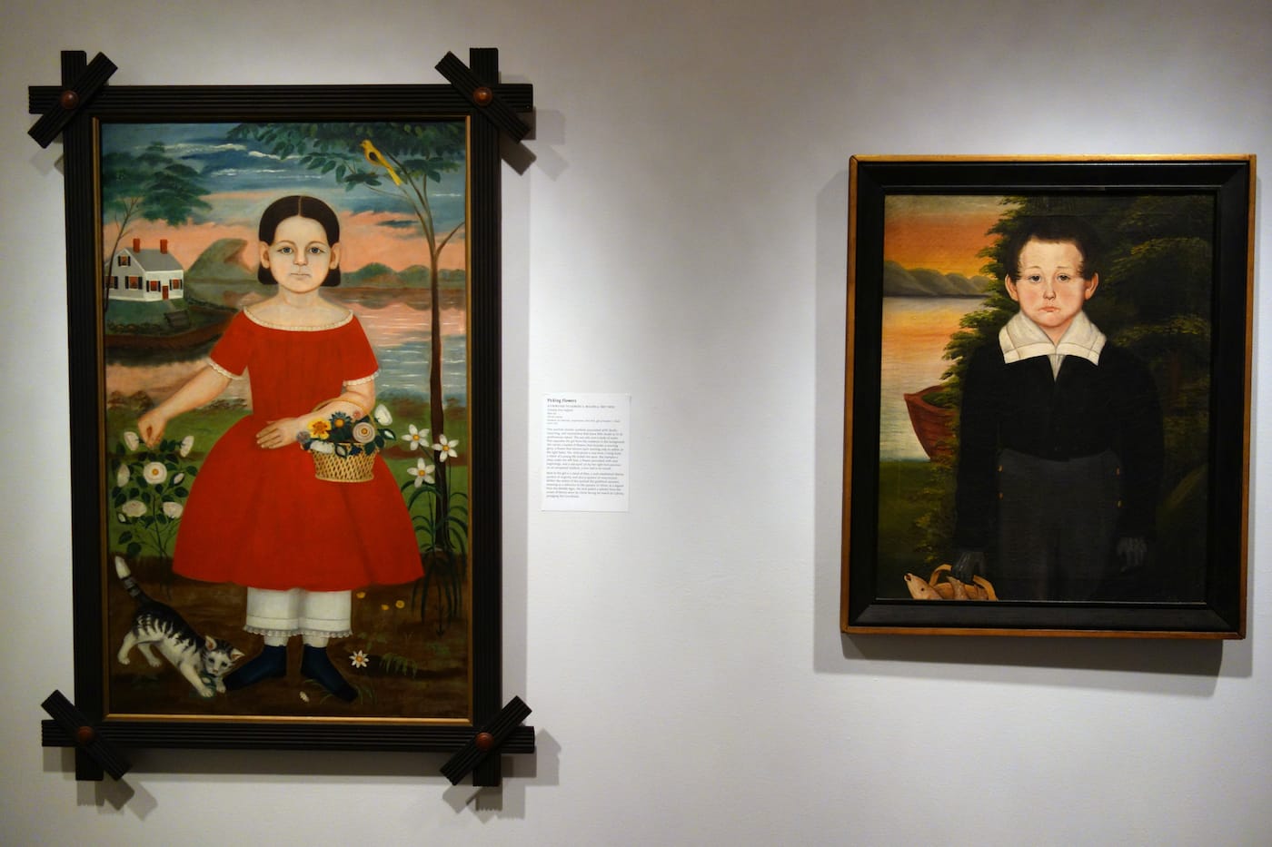 Installation view of 'Securing the Shadow: Posthumous Portraiture in America' at the American Folk Art Museum (photo by the author for Hyperallergic)