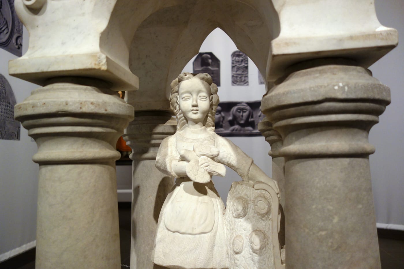 Installation view of 'Securing the Shadow: Posthumous Portraiture in America' at the American Folk Art Museum (photo by the author for Hyperallergic)