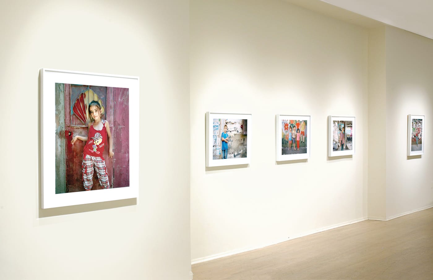 Installation view of 'Rania Matar: Invisible Children' at C. Grimaldis Gallery (courtesy C. Grimaldis Gallery)