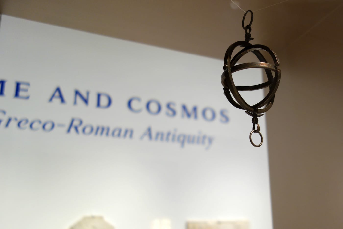 Installation view of 'Time and Cosmos in Greco-Roman Antiquity' at the Institute for the Study of the Ancient World (photo by the author for Hyperallergic)