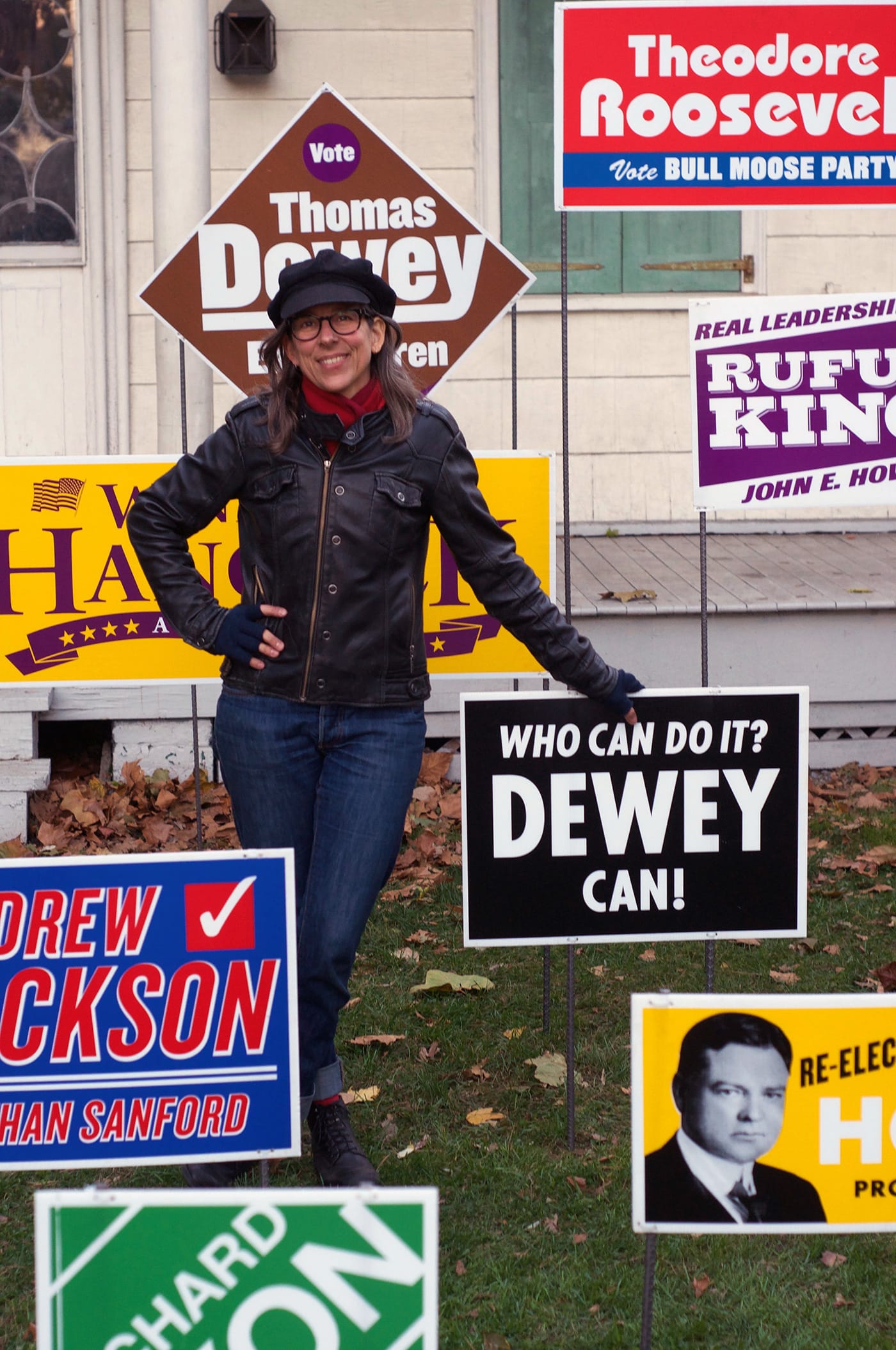 The artist at Lefferts Homestead